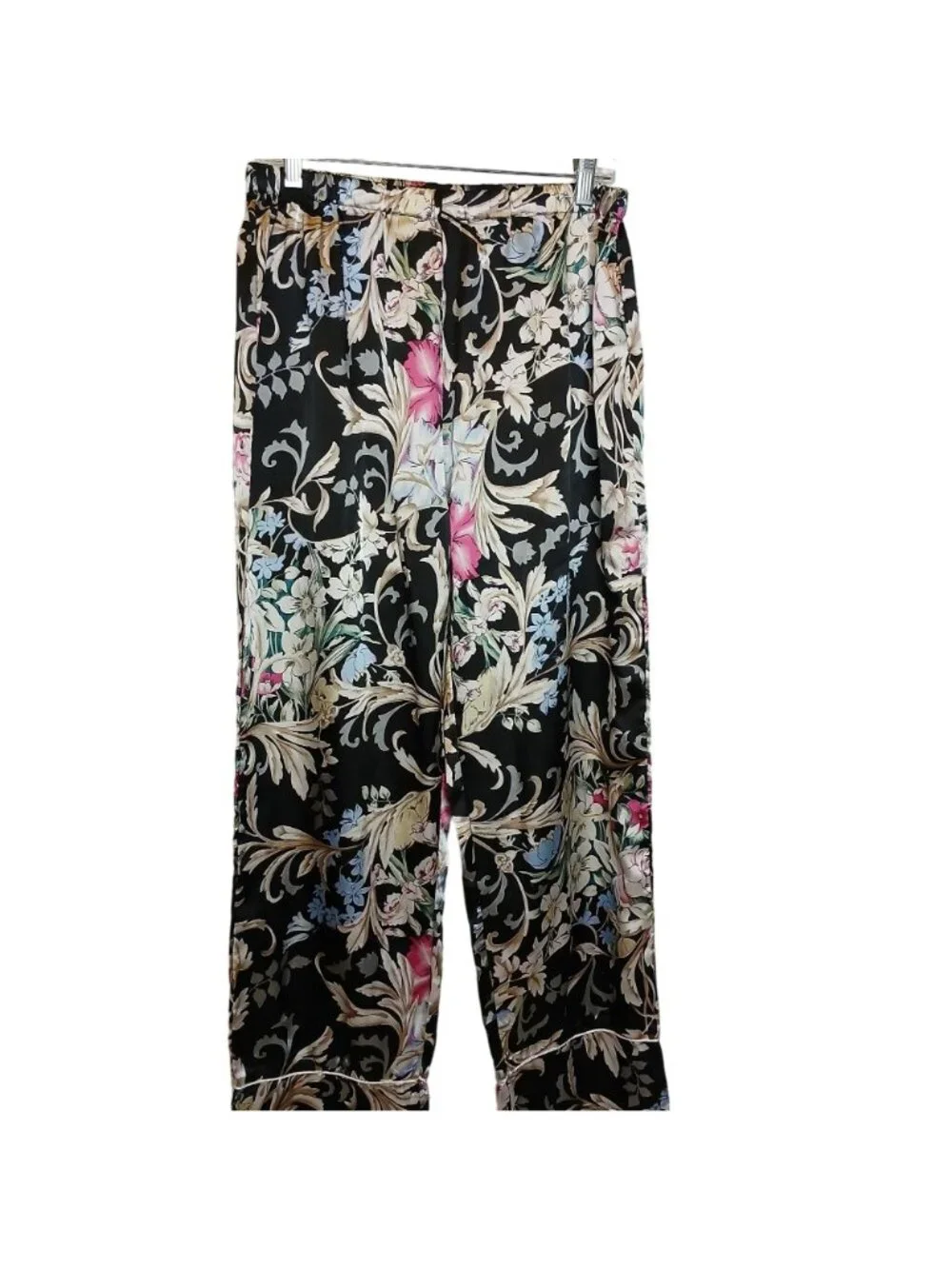 Ekouaer Womens XXL Floral Pajama Set 95% Terylene 5% Spandex Satin Floral #I-8 - Picture 4 of 7